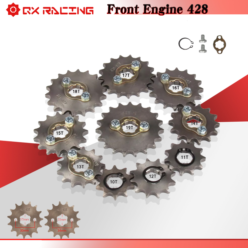 428 Chain - Pignon de moteur avant 17 20mm