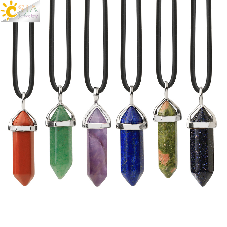 Xcm Chain - CSJA collier en pierre naturelle ,